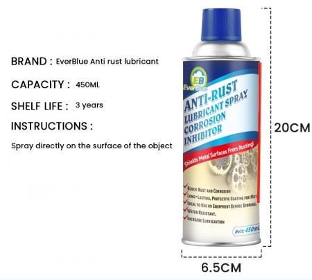 Anti-corrosive spray lubricant rust cleaner removal for car rust remove spray 