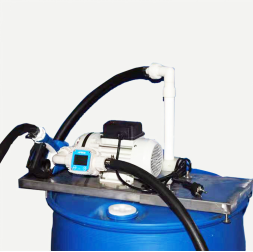 Portable transfer filling pump kits with filling nozzle flowmeter for 200L blue drum 