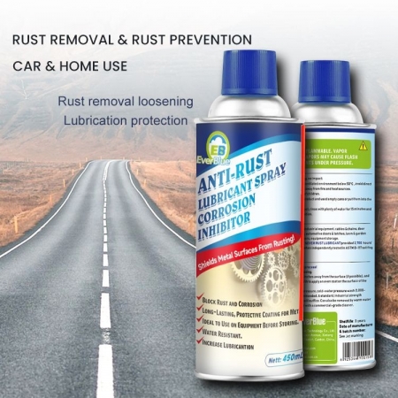 Long lasting anti rust lubricant rust removal spray 450ml 