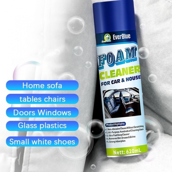 Custom Multi-Purpose Foam Cleaner For Car And House 620ml Spray